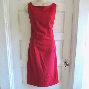 Express Stretch Red V Back Sheath Dress 9/10 (L)